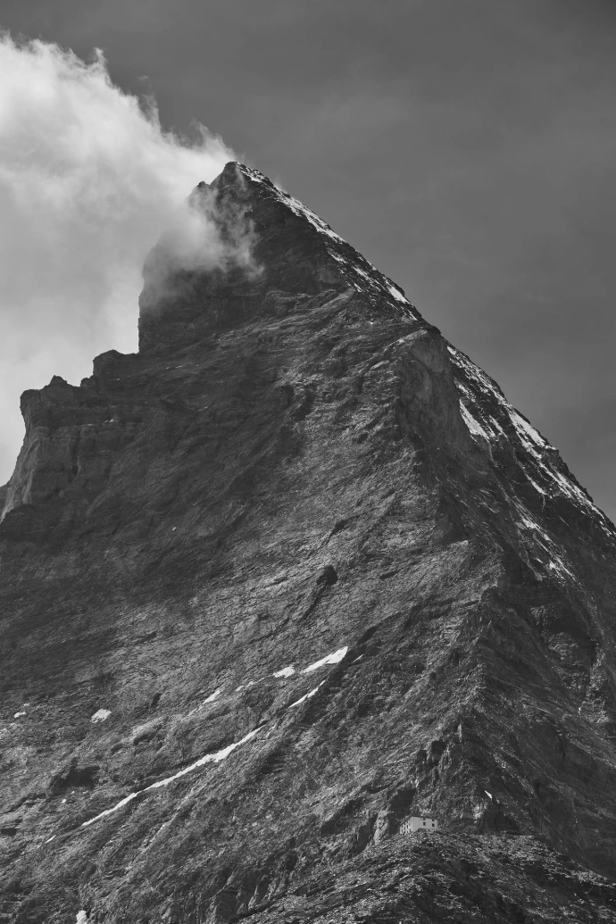 mountain and cloud